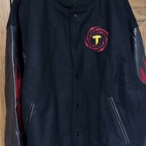 Black and Red Men's Varsity Jacket